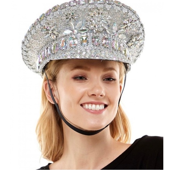 NEW TAGS Military style Sequin sparkly hat cap - Picture 8 of 12